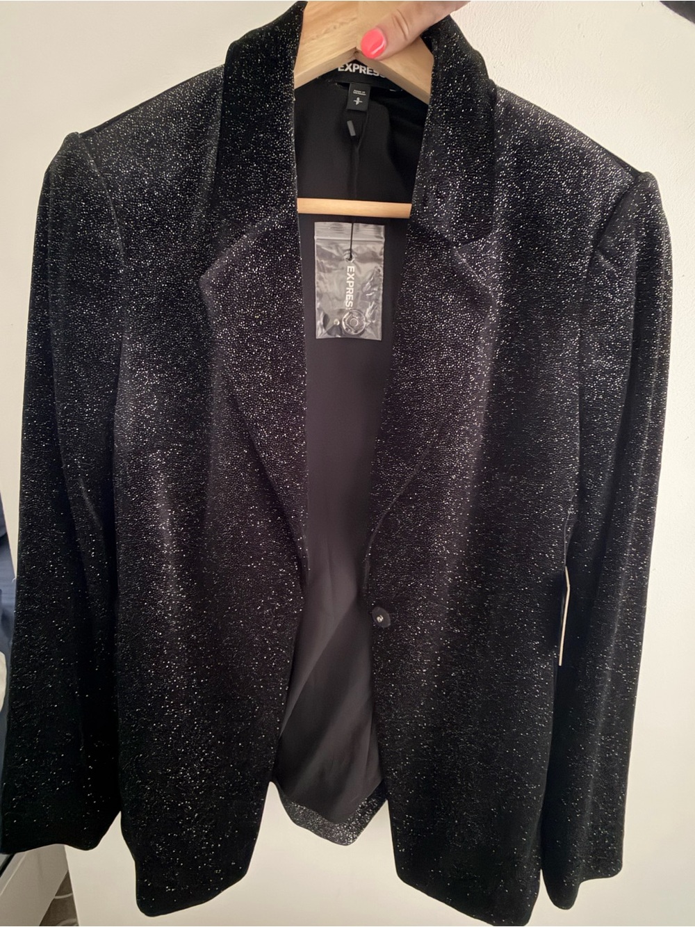 Express Black Sparkle Blazer Jacket